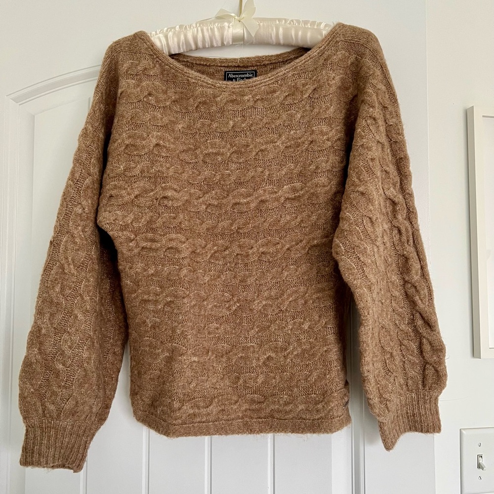 Abercrombie and Fitch Boatneck Cable Knit Sweater
